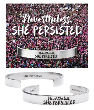 Nevertheless, She Persisted Quotable Cuff Bracelet - Elizabeth Warren