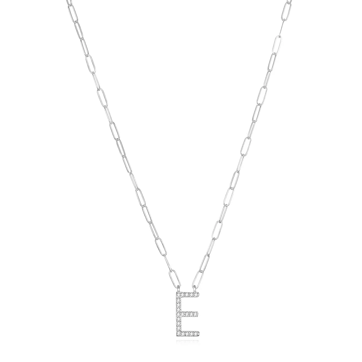 New! Grand Diamond Initial Necklace- All Letters Sterling Silver