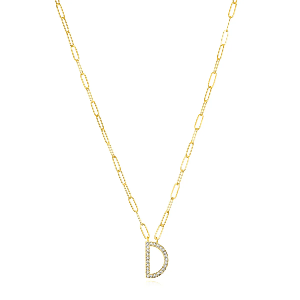 New! Grand Diamond Initial Necklace-All Letters