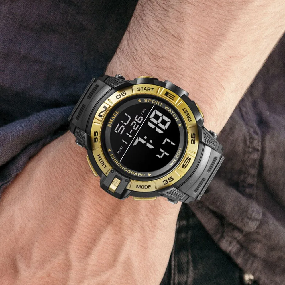 New SMAEL Top Luxury Brand Men Watch Digital Waterproof Sport Wrist Watch LED Luminous Military Date Watches Relogio Masculino