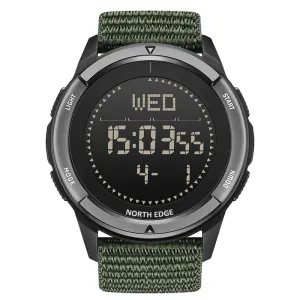 North Edge ALPS Mens Carbon Fiber Shock Resistant Sport Watch | 50m Water Resistant | Outdoor Compass