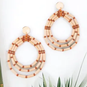 Nyra Mango Wood Hoop Earrings