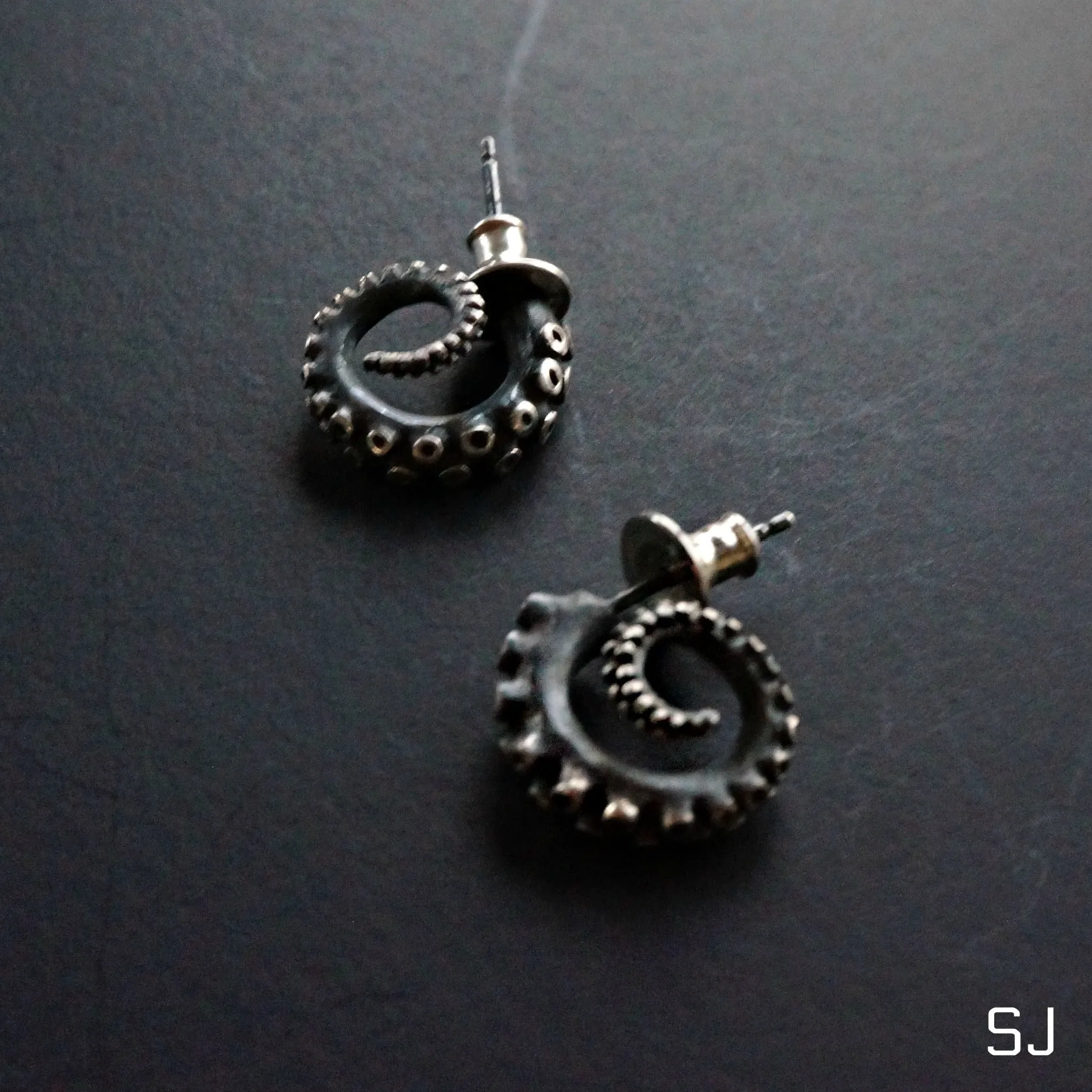 Octopus Hoop Earrings Small