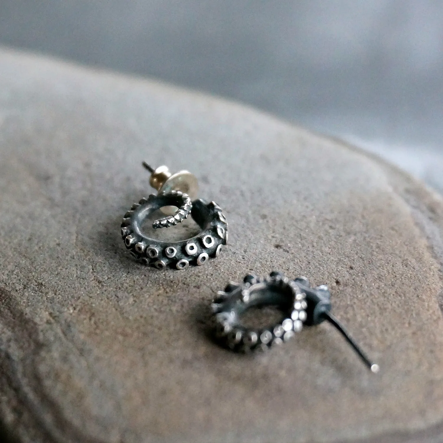 Octopus Hoop Earrings Small