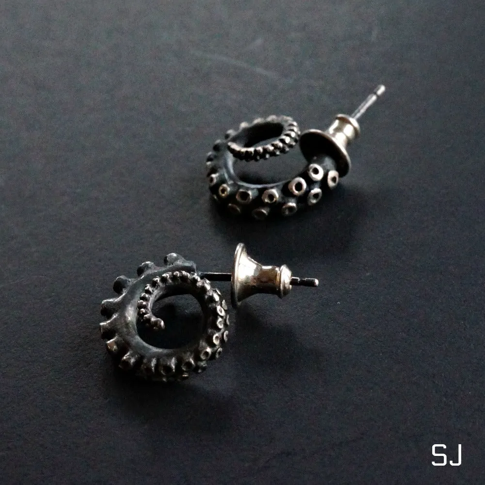 Octopus Hoop Earrings Small