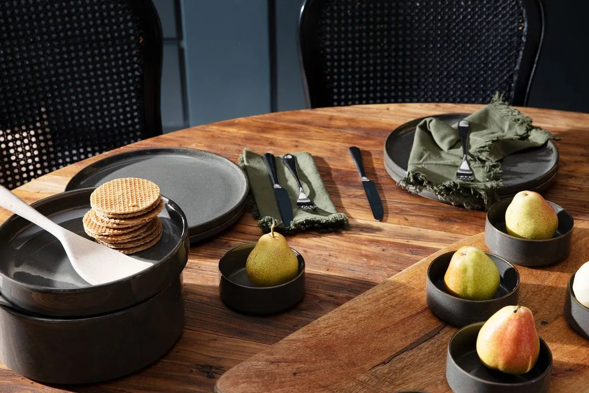 Omada Flat Stackable Salad Bowl Grey OM-0000063