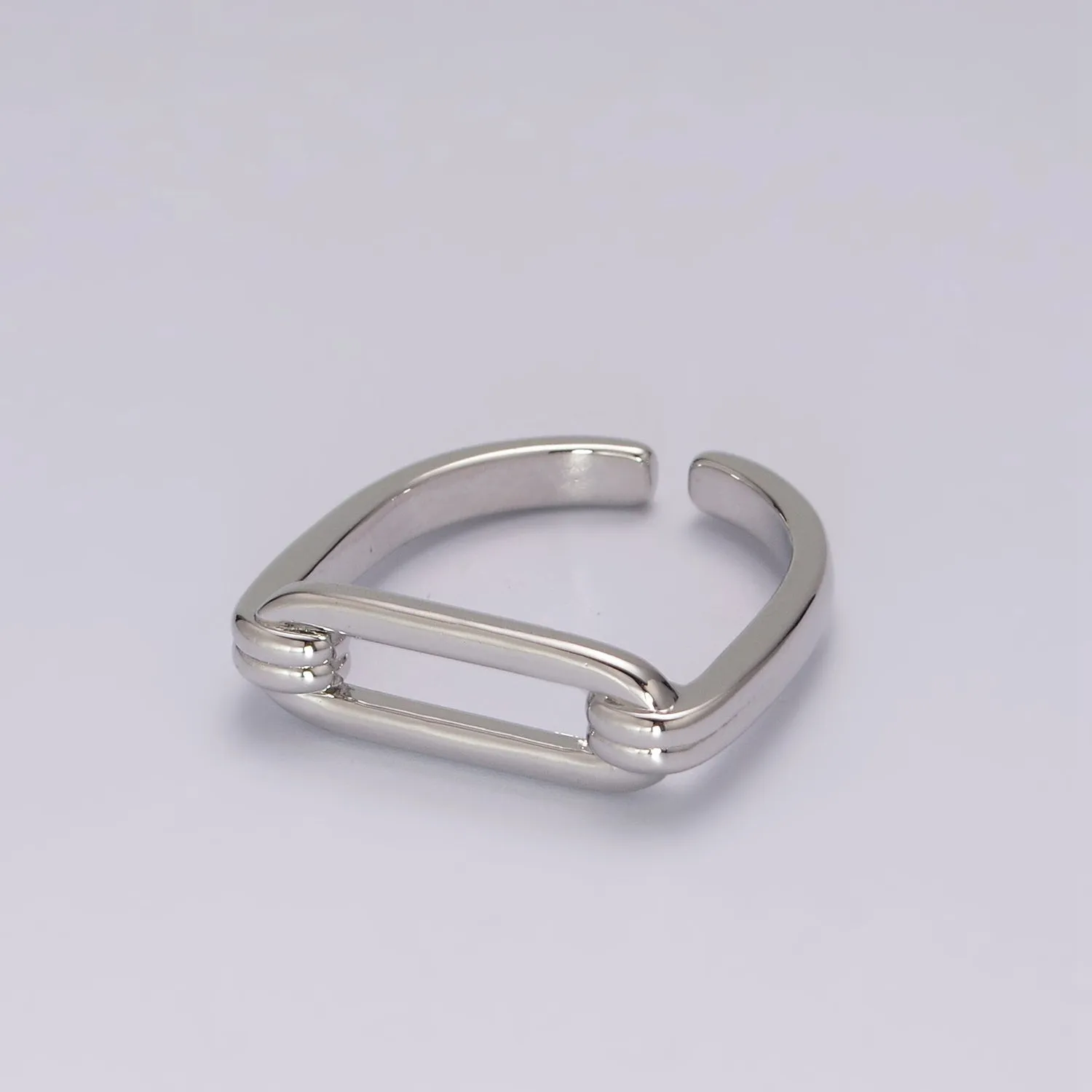 Open Signet Gold ring gold Filled Open Adjustable Signet ring minimalist jewelry stackable Ring U-142 U-143