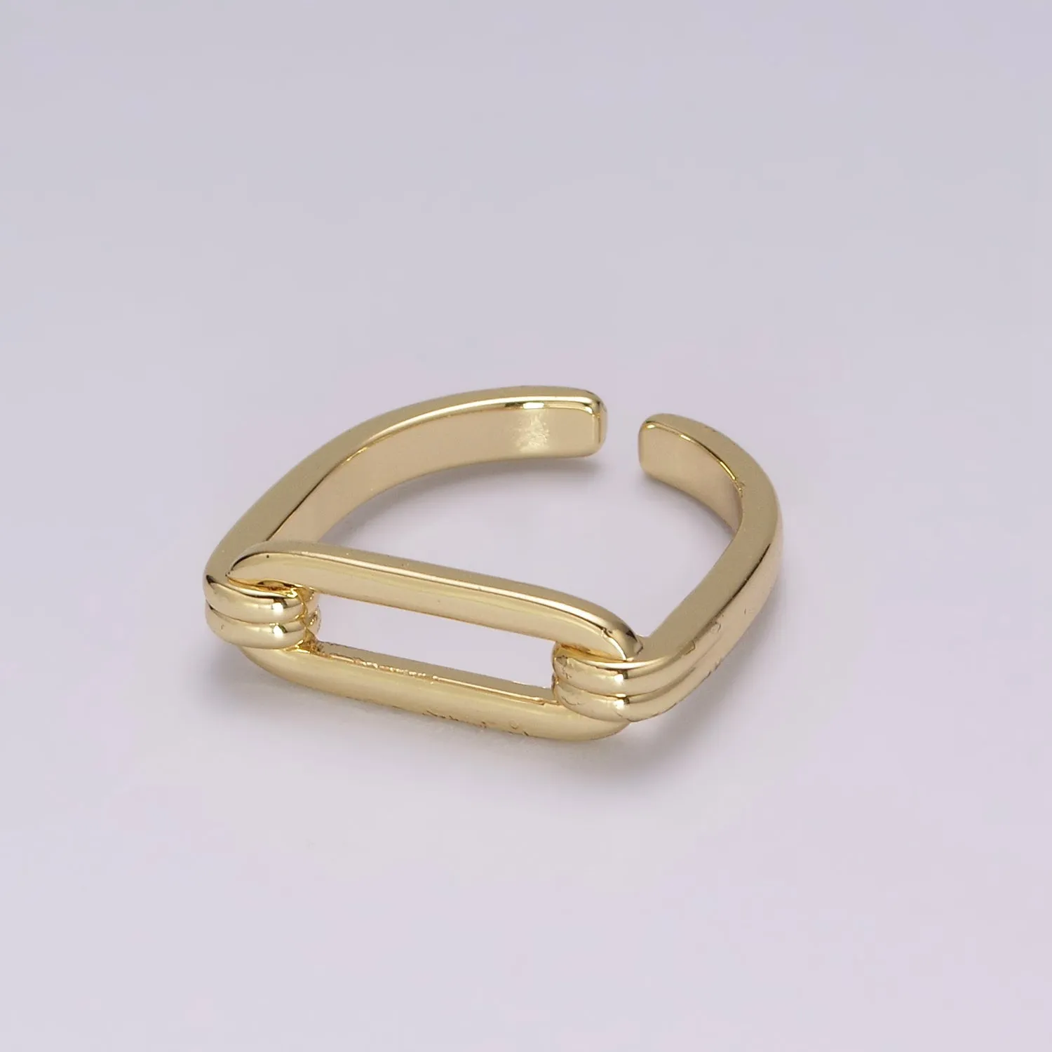 Open Signet Gold ring gold Filled Open Adjustable Signet ring minimalist jewelry stackable Ring U-142 U-143
