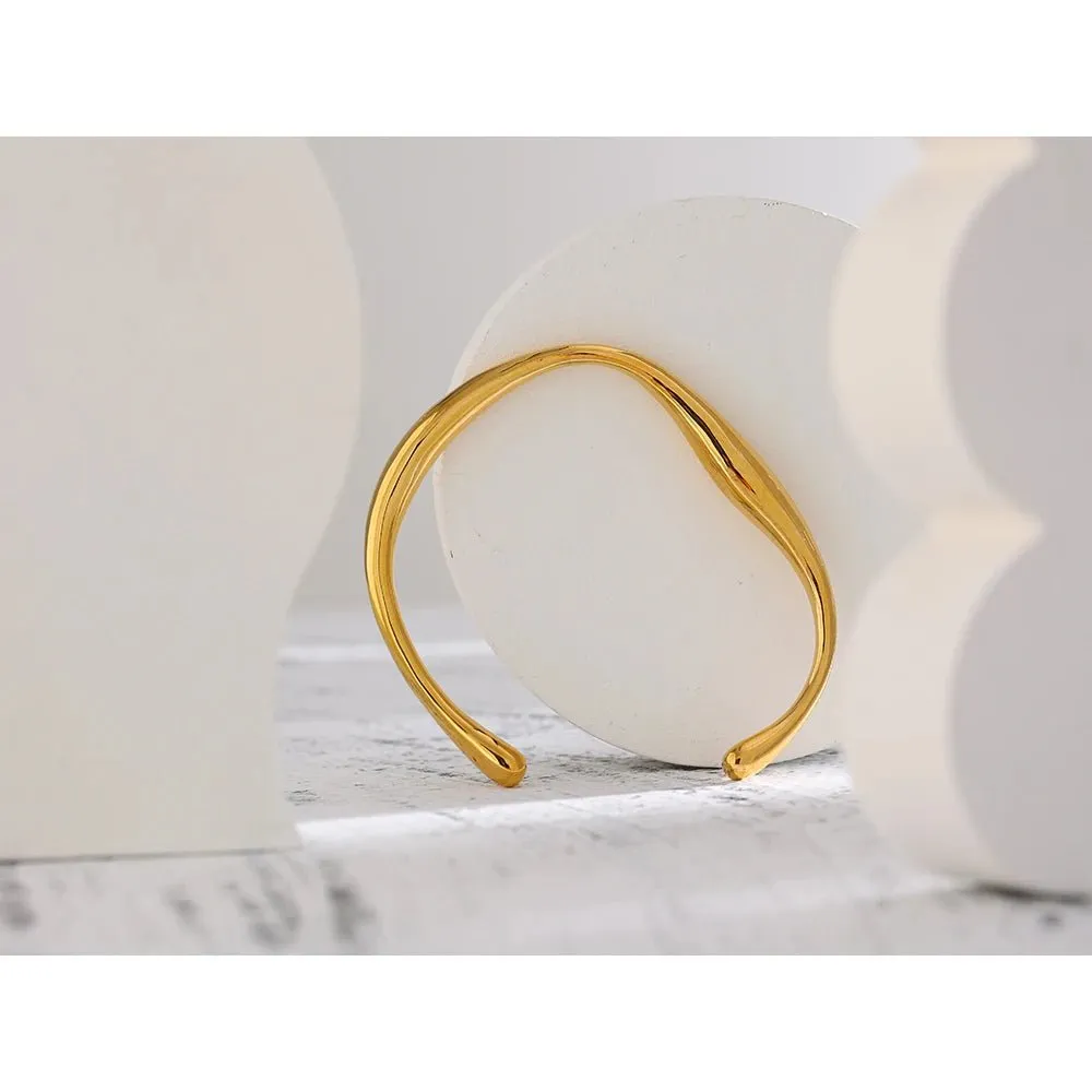 Opening 316 Stainless Steel Wrist Bracelet Bangle Jewelry for Women