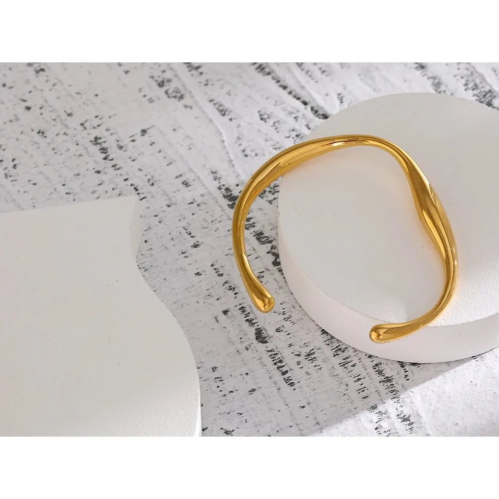 Opening 316 Stainless Steel Wrist Bracelet Bangle Jewelry for Women