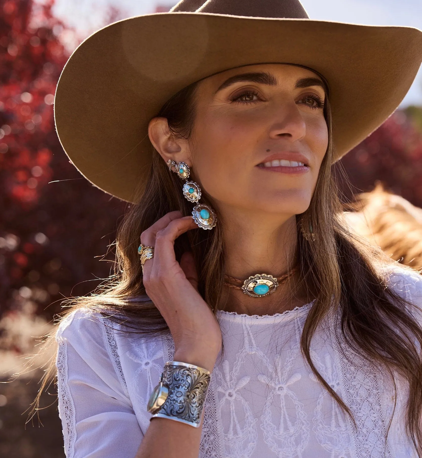 Oval Turquoise Concho Choker