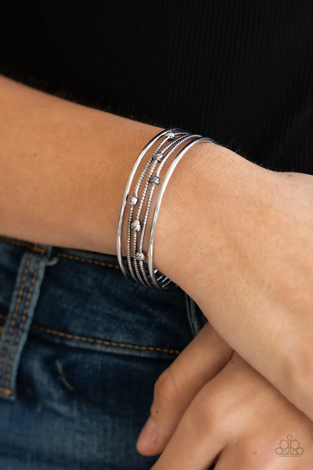 Paparazzi Extra Expressive - Silver Bracelet