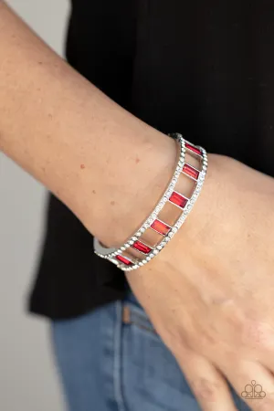 Paparazzi Industrial Icing - Red Bracelet