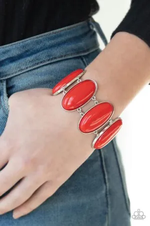 Paparazzi - Power Pop Red Bracelet