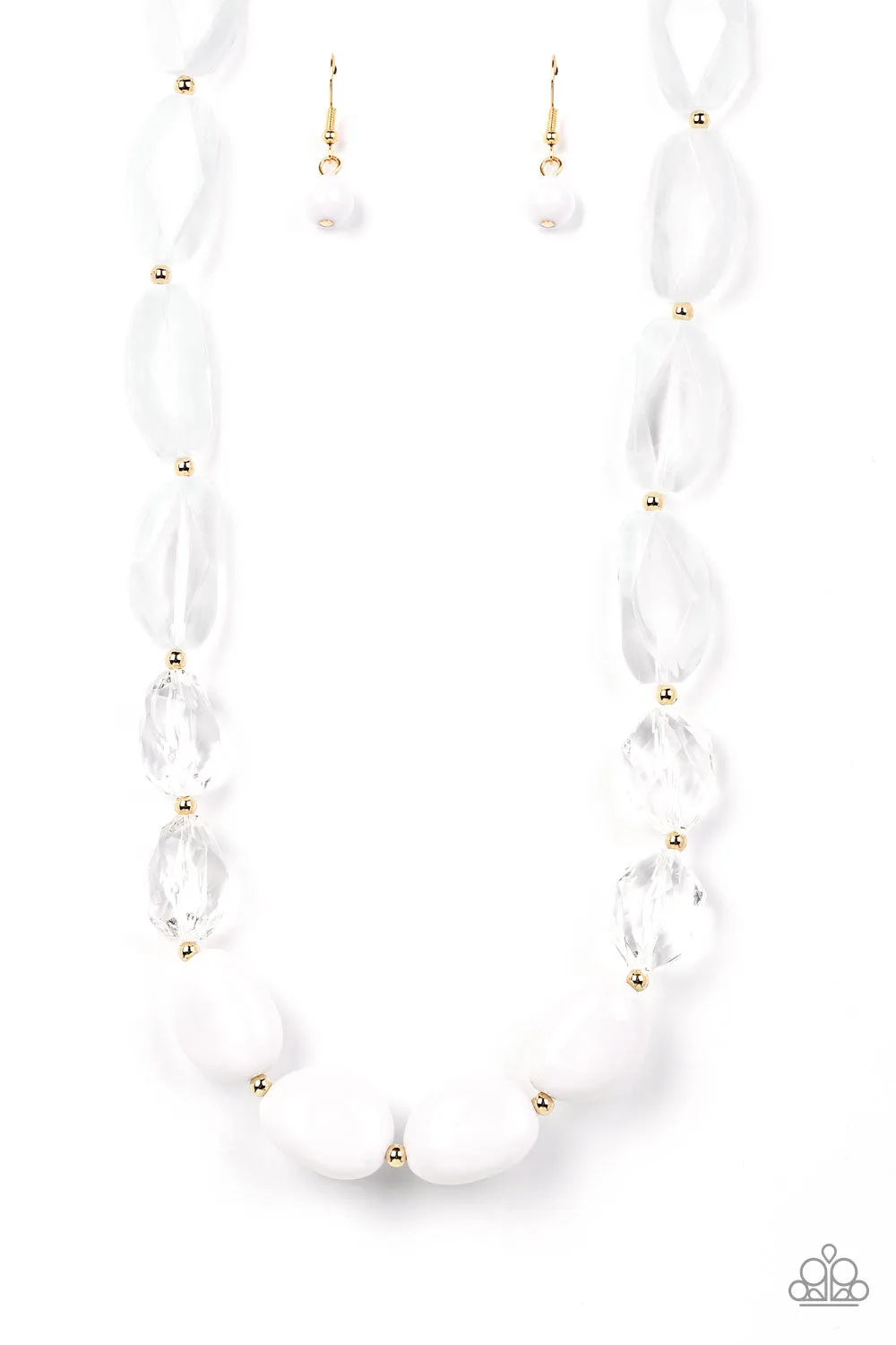PAPARAZZI Private Paradise - White NECKLACE