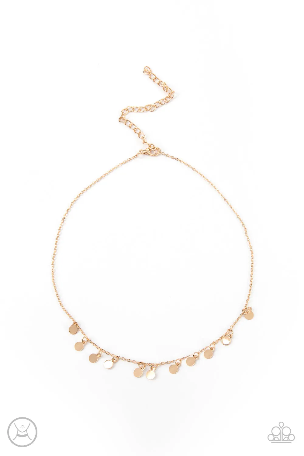 Paparazzi Ready, Set, DISCO! - Gold Choker Necklace