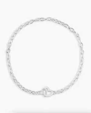 Parker Heart Mini Bracelet-Silver