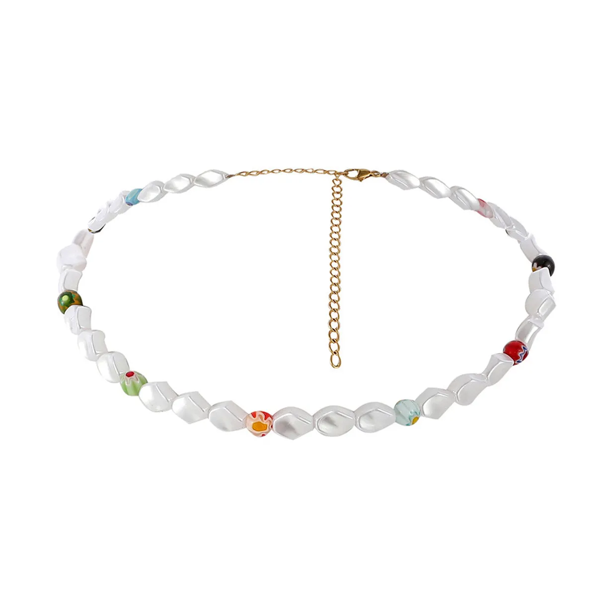 Pearl & Acrylic 18K Gold-Plated Beaded Choker Necklace