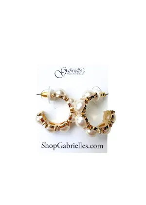 Pearl Hoop Earrings