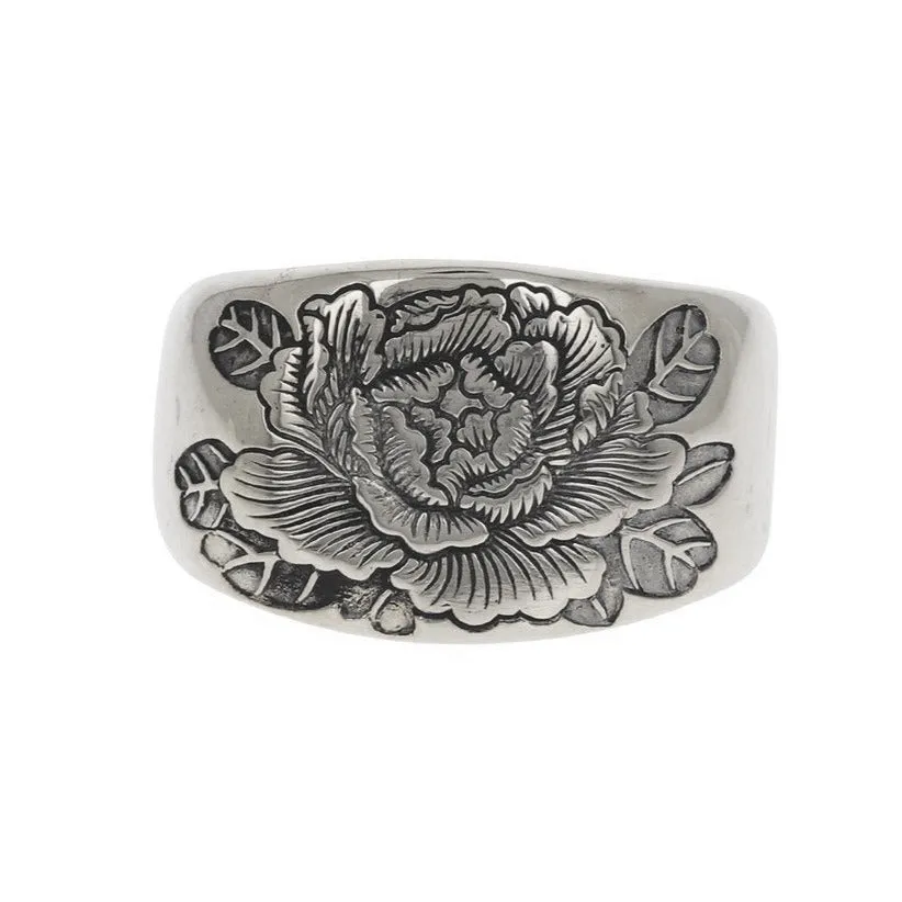 Peony Signet Ring