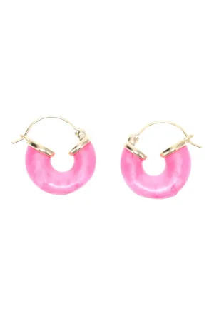 Petit Swell Pink Hoop Earrings