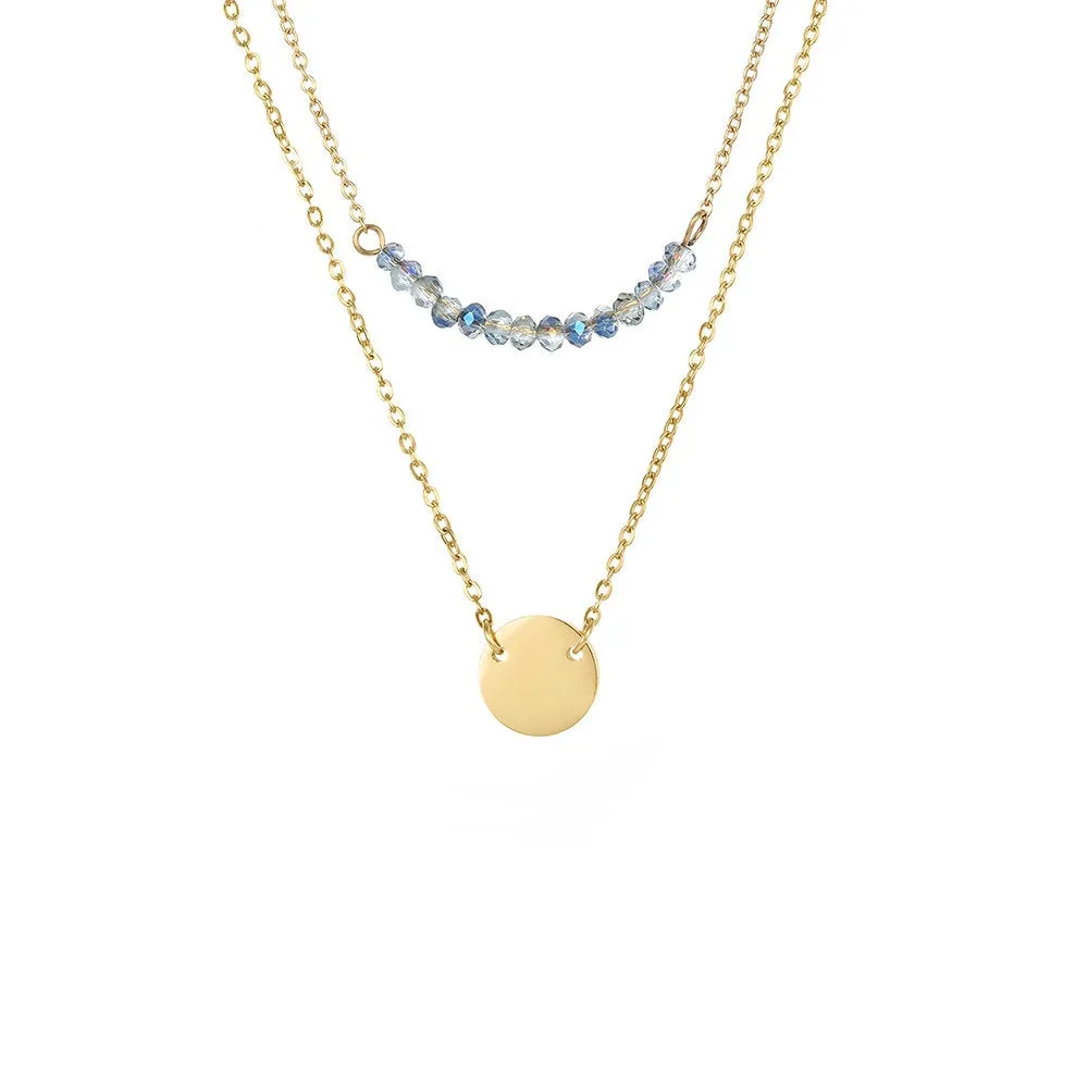 PETITE PERSONALIZED LAYERED GOLD NECKLACE SET