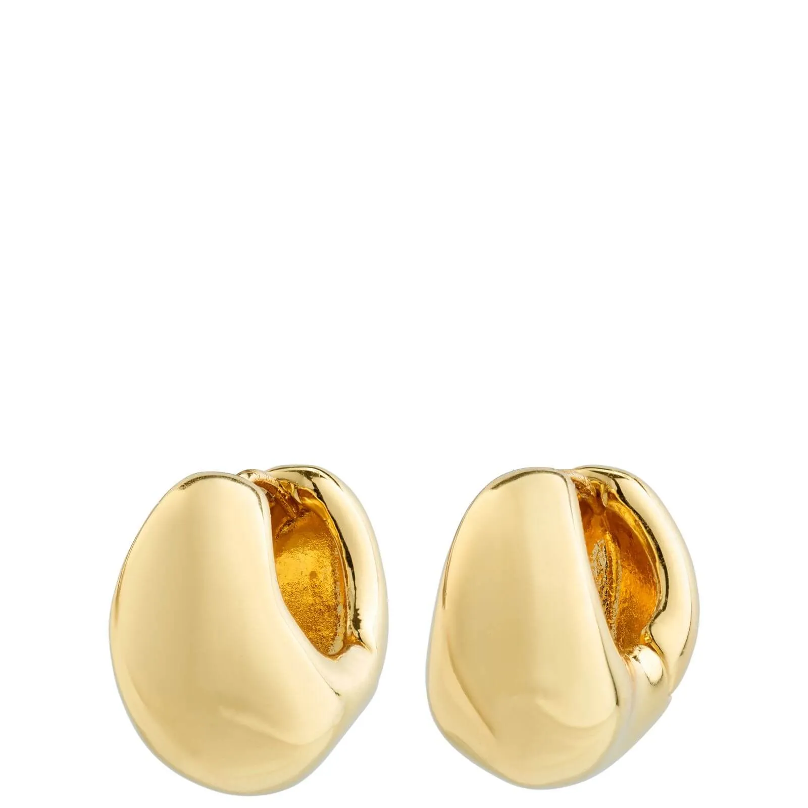 Pilgrim Light Gold Chunky Hoop Earrings