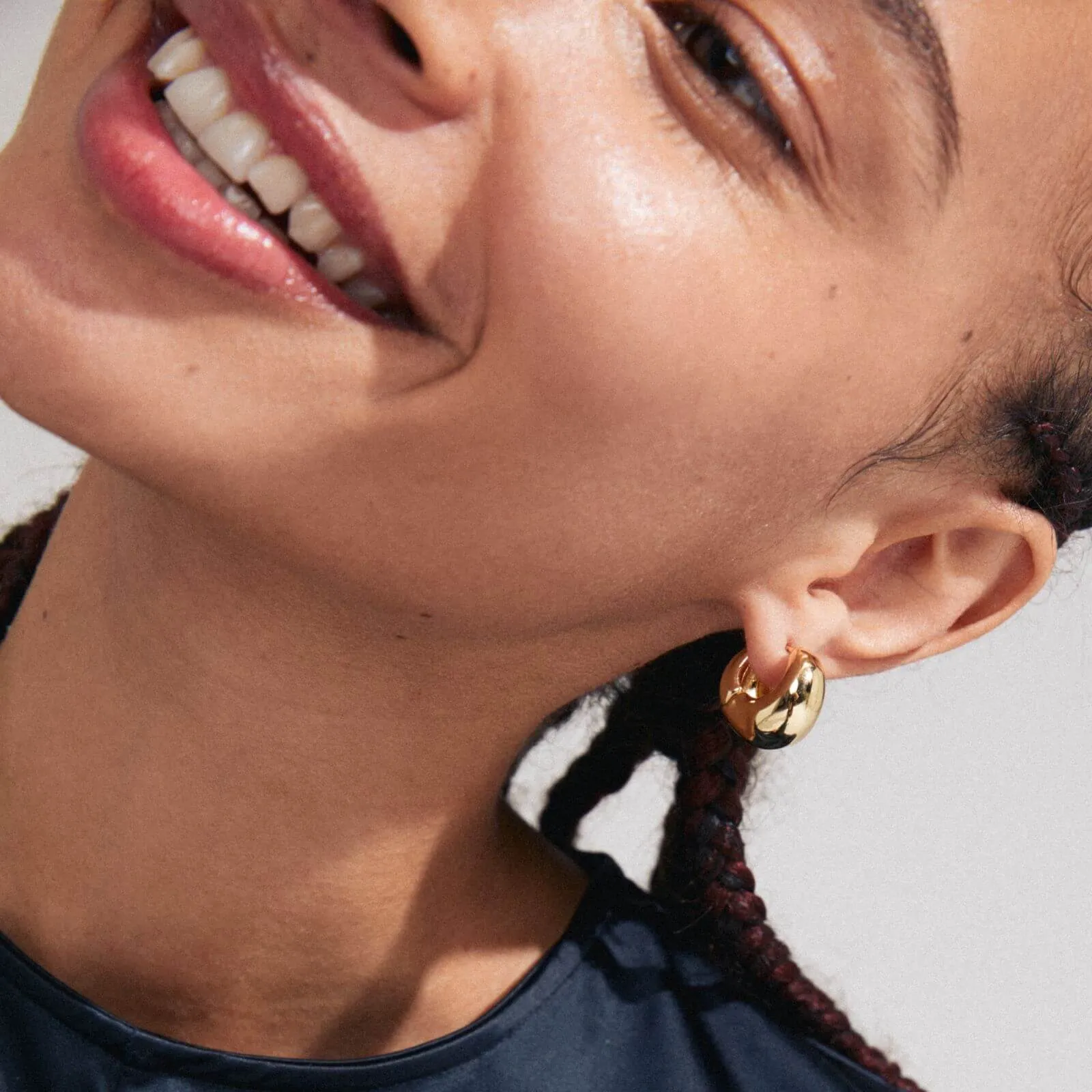 Pilgrim Light Gold Chunky Hoop Earrings