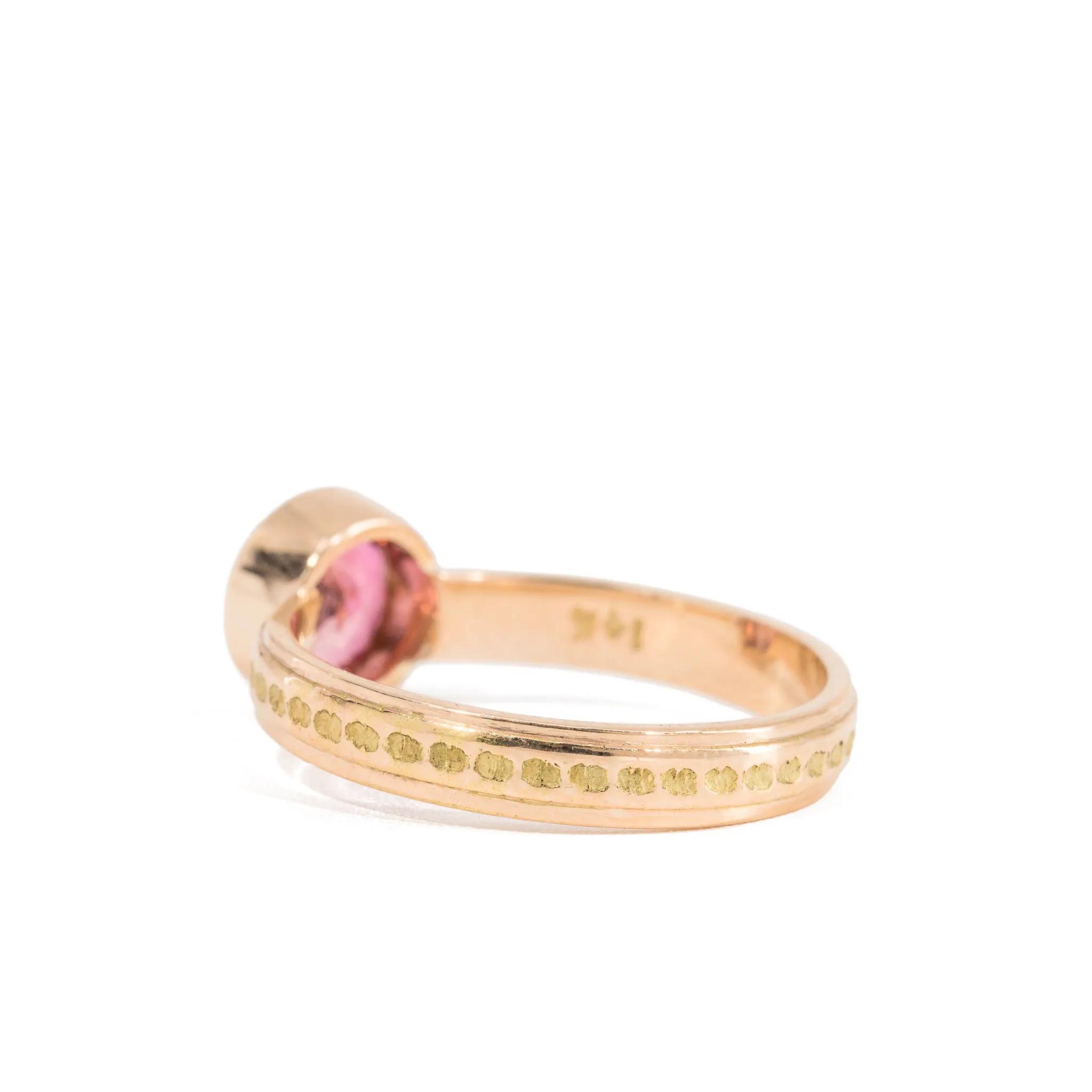 Pink Tourmaline .78 Carat 14k Handcrafted Gemstone Ring