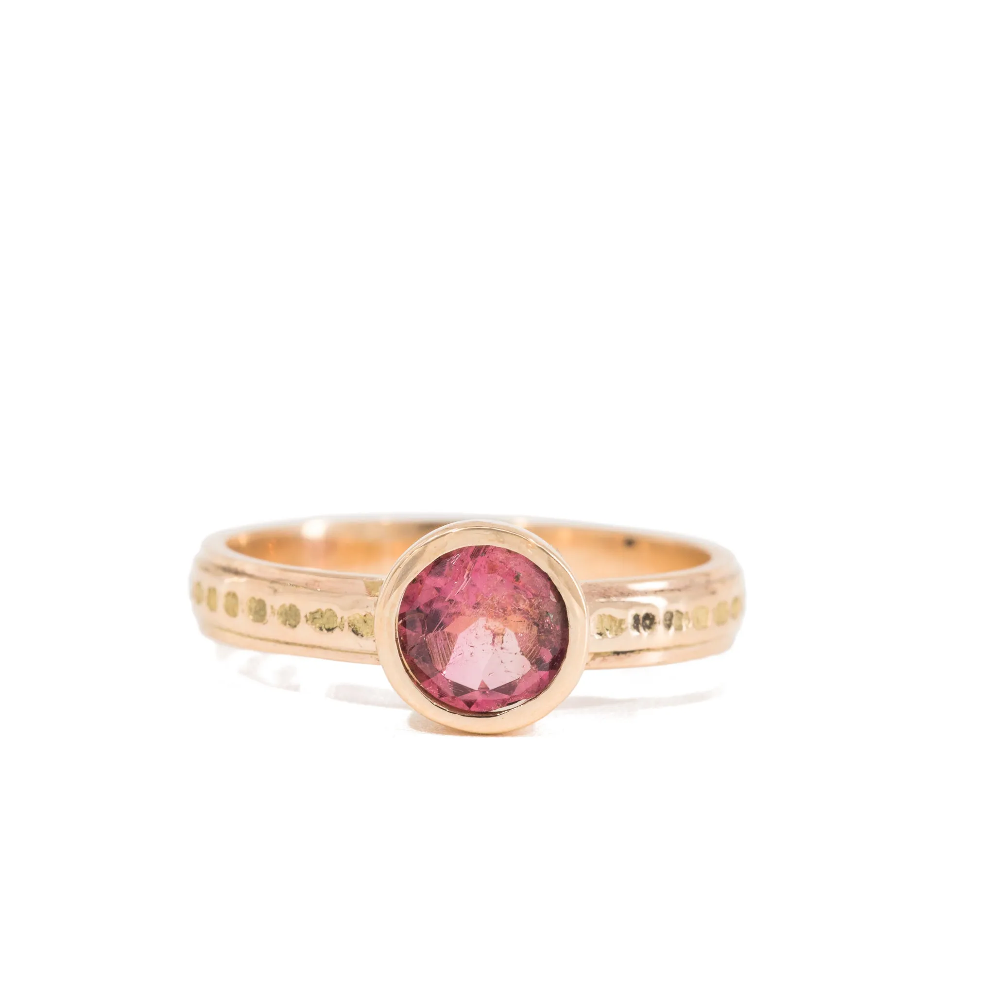 Pink Tourmaline .78 Carat 14k Handcrafted Gemstone Ring