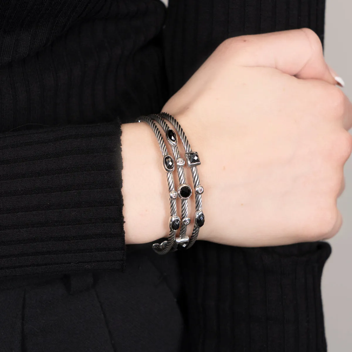 Pre-Owned David Yurman Three-Row Confetti Cuff