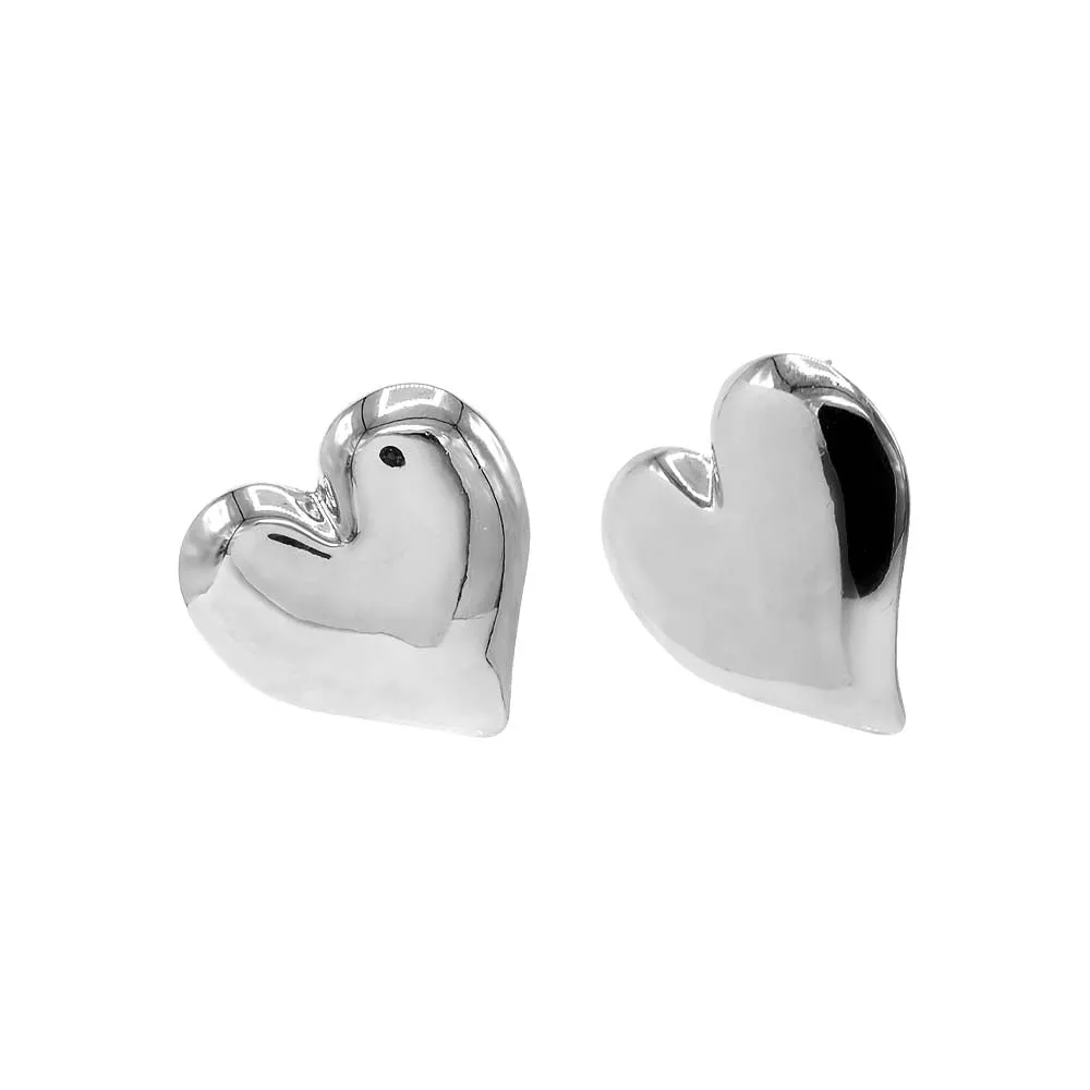 Puffy Chunky Heart Stud Earring