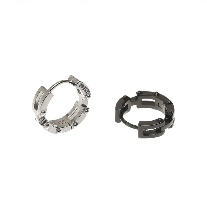 Punk Chunky Hoop Chain Earrings