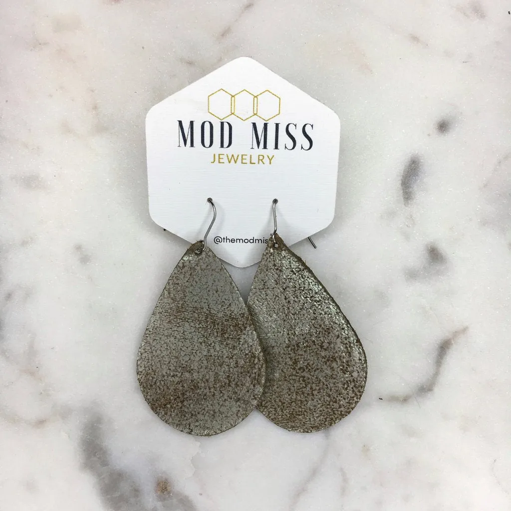 "Brown Sugar" Chunky Teardrop Earrings