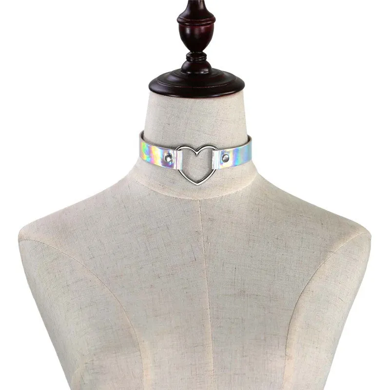 "HARAJUKU LASER LOVE HEART" CHOKER Y040101
