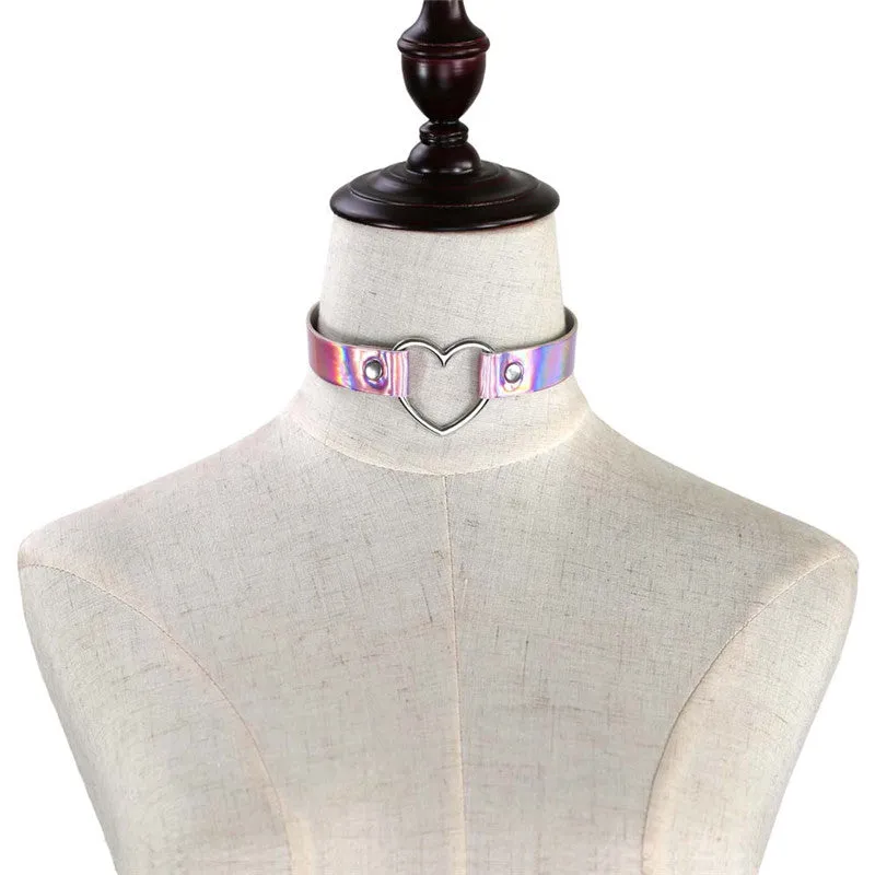 "HARAJUKU LASER LOVE HEART" CHOKER Y040101
