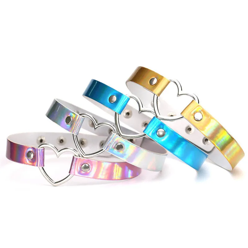 "HARAJUKU LASER LOVE HEART" CHOKER Y040101