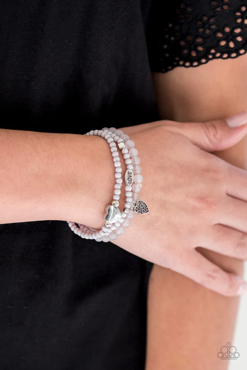 Really Romantic Silver Paparazzi Bracelet
