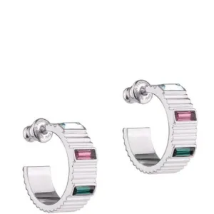 Rebecca Judith Silver Chunky Hoop Earrings