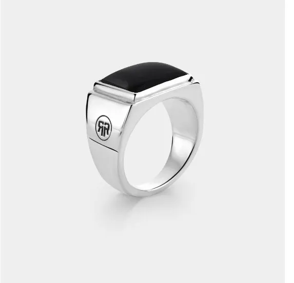 Rebel & Rose Ring Square Onyx Lowneck