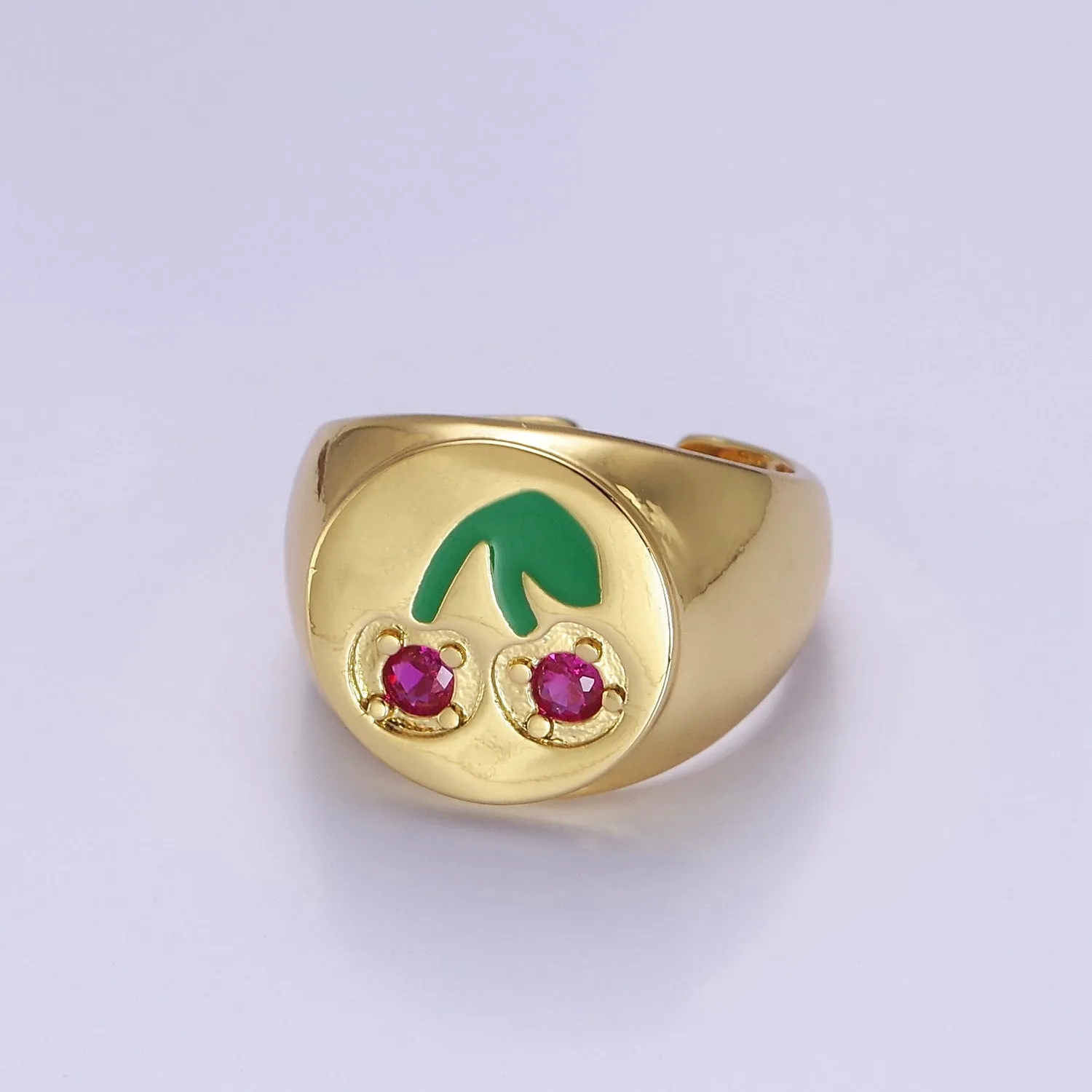 Red Cherry Signet Ring O-2171