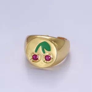Red Cherry Signet Ring O-2171