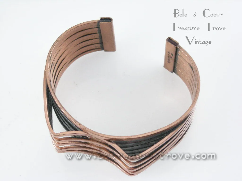 Renoir Copper Cuff Bracelet Interplay Vintage MCM