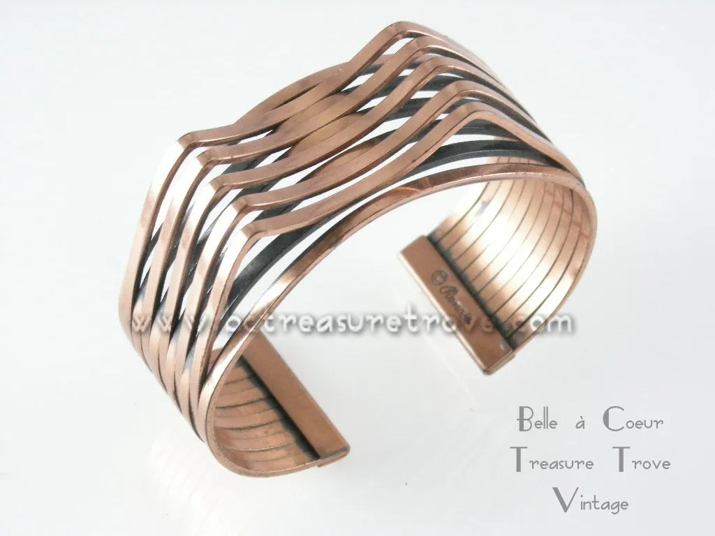 Renoir Copper Cuff Bracelet Interplay Vintage MCM