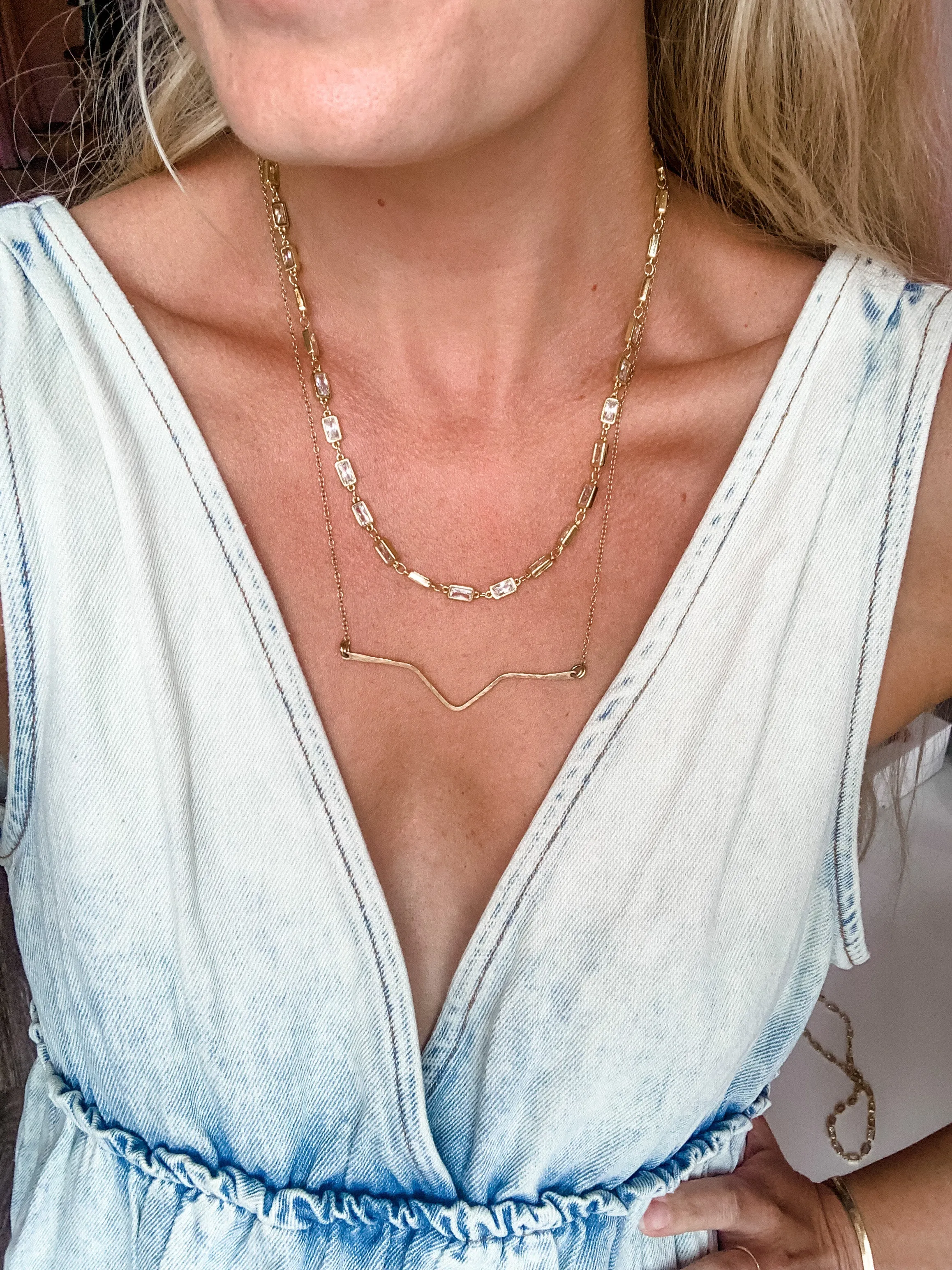 Rhinestone Renegade Dainty Layering Necklace