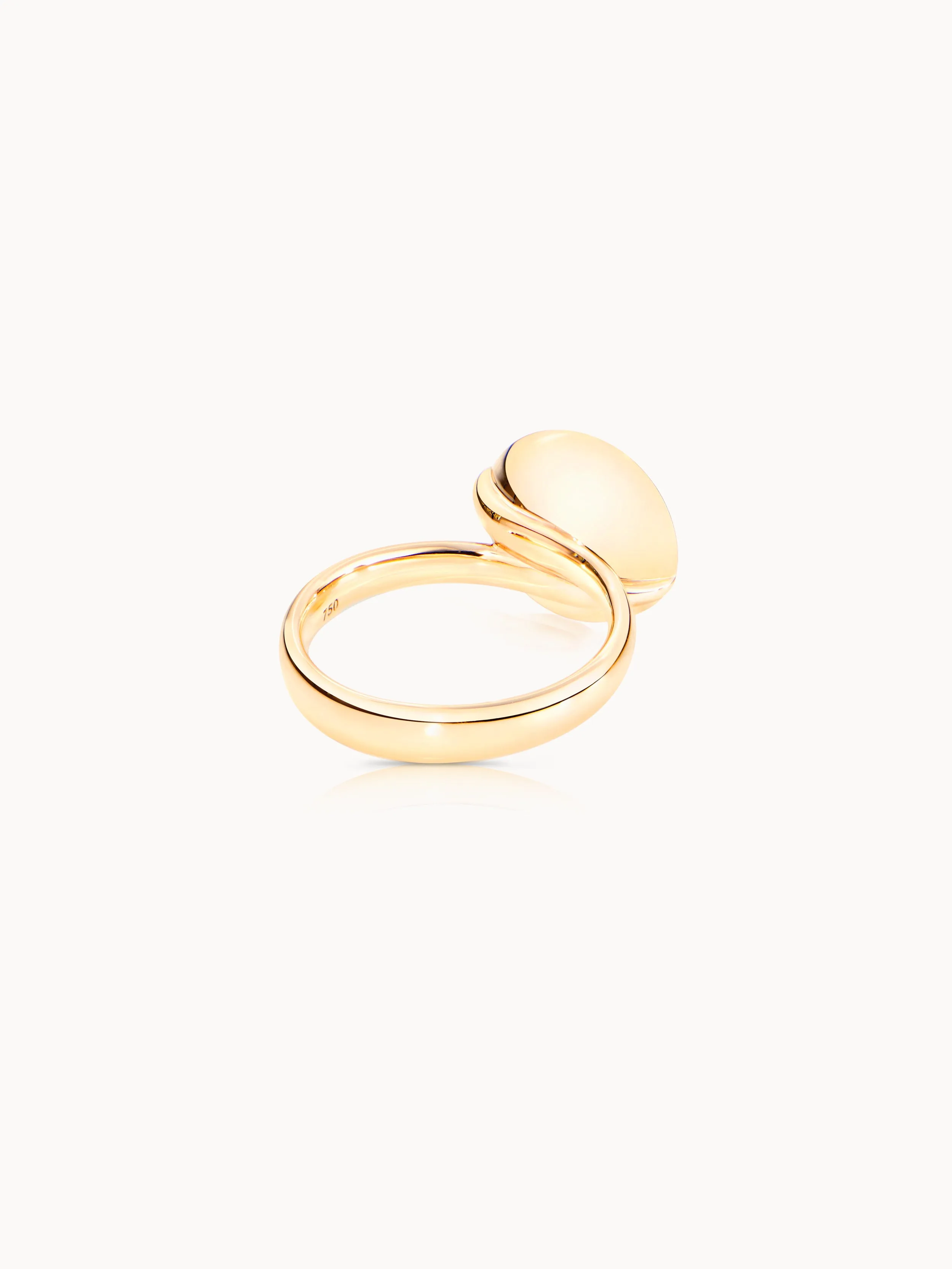Ring BOUTON large Moonstone sand/white sand Moonstone