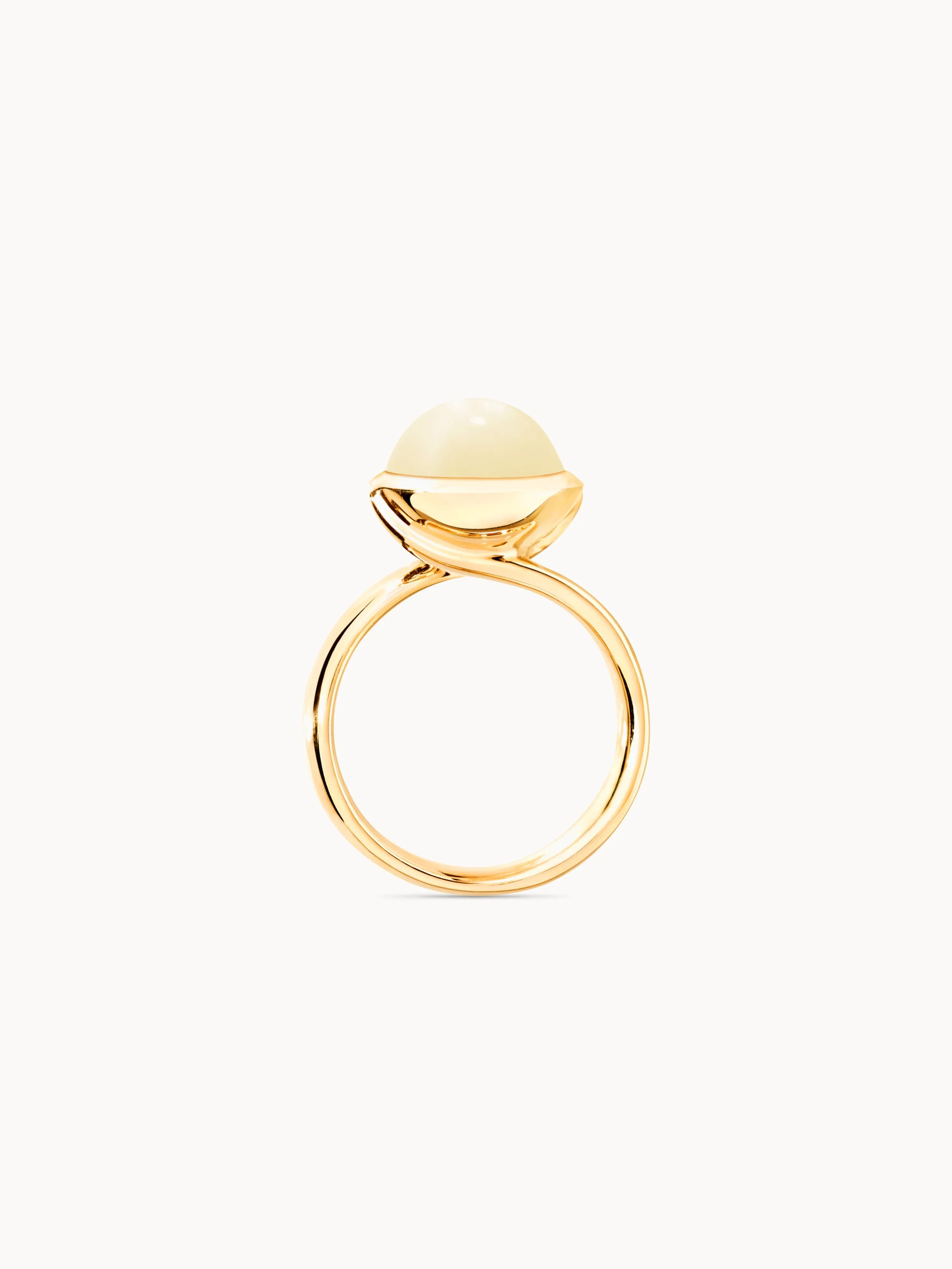 Ring BOUTON large Moonstone sand/white sand Moonstone