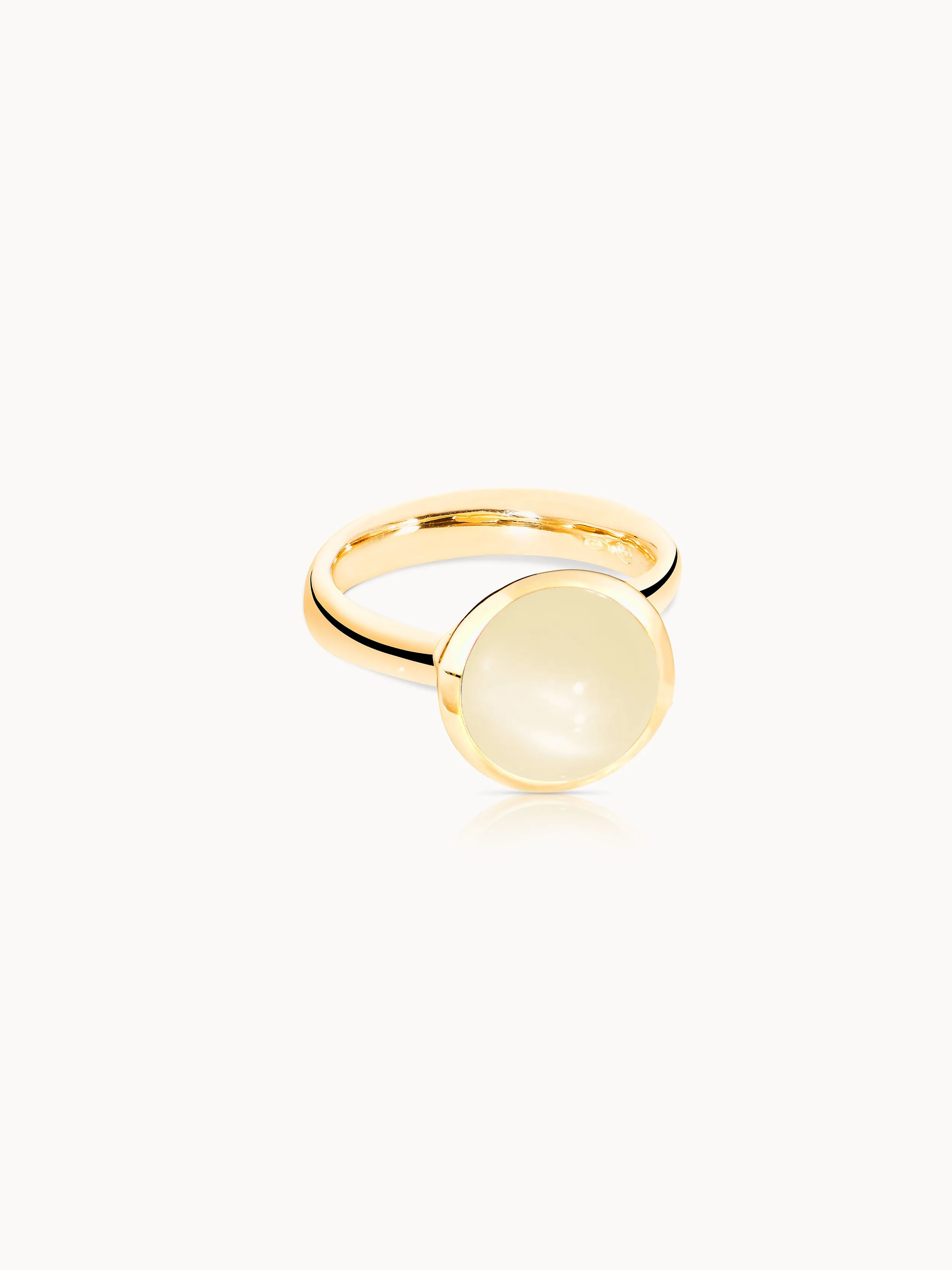 Ring BOUTON large Moonstone sand/white sand Moonstone