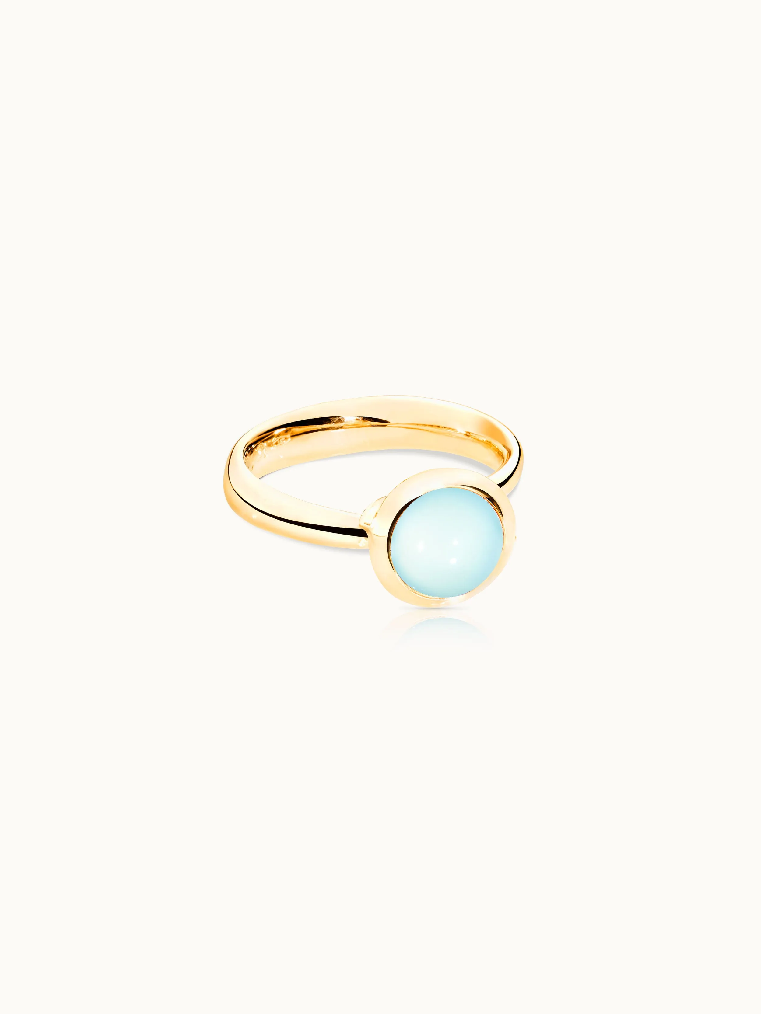 Ring BOUTON small Aqua Chalcedony