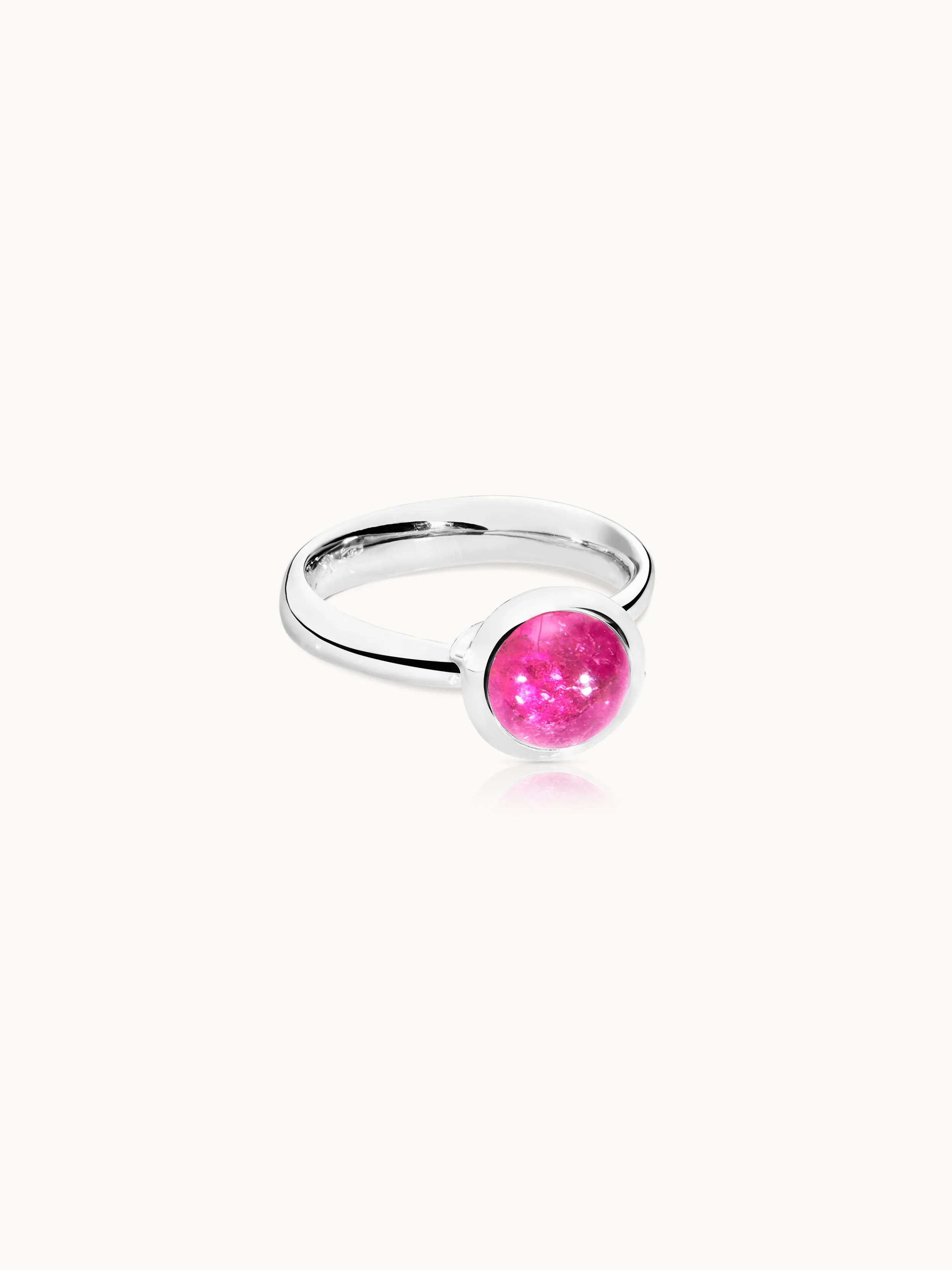 Ring BOUTON small Tourmaline rose rose Tourmaline